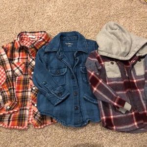 SET OF 3 BUTTON DOWN TODDLER BOY GAP TUCKER & TATE